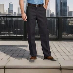 NWOT! Dickies Mens Loose Fit Straight Leg Pants Black 28x30